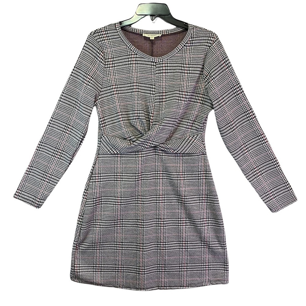 No Comment Gray Plaid Long Sleeve Dress Career Business Women Size | L